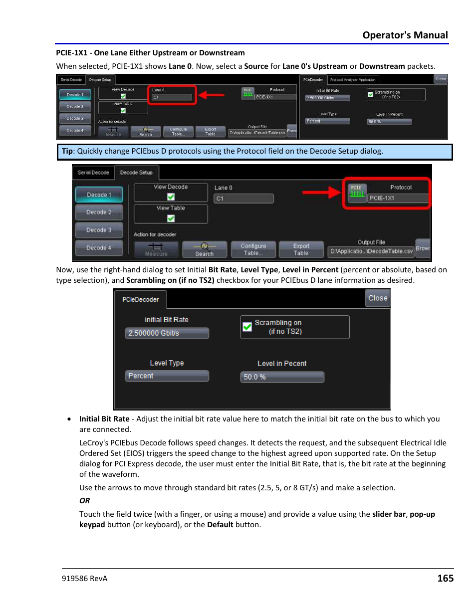 Operator's manual | Teledyne LeCroy Serial Data Debug Solutions User Manual | Page 165 / 204