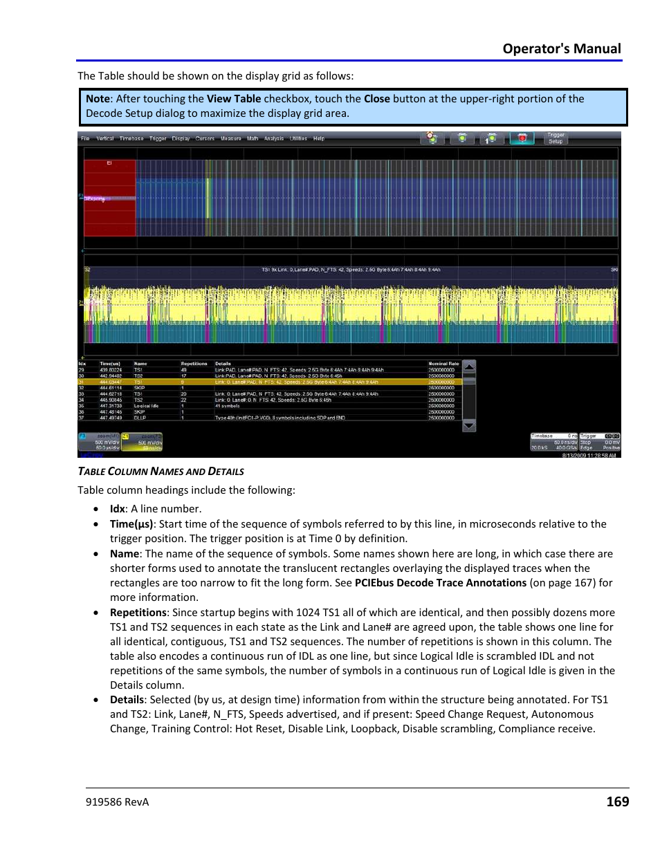 Operator's manual | Teledyne LeCroy Serial Data Debug Solutions User Manual | Page 169 / 204