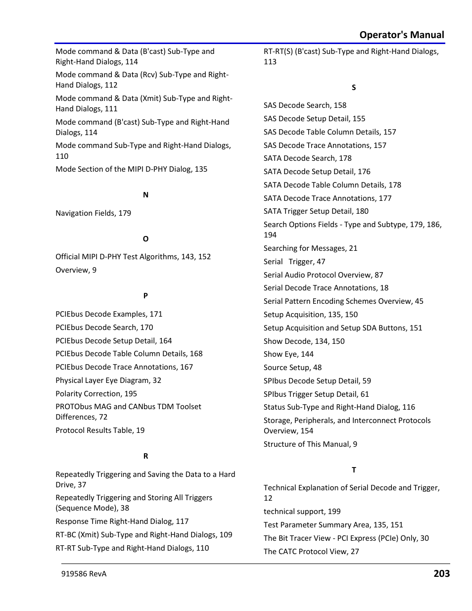 Operator's manual | Teledyne LeCroy Serial Data Debug Solutions User Manual | Page 203 / 204