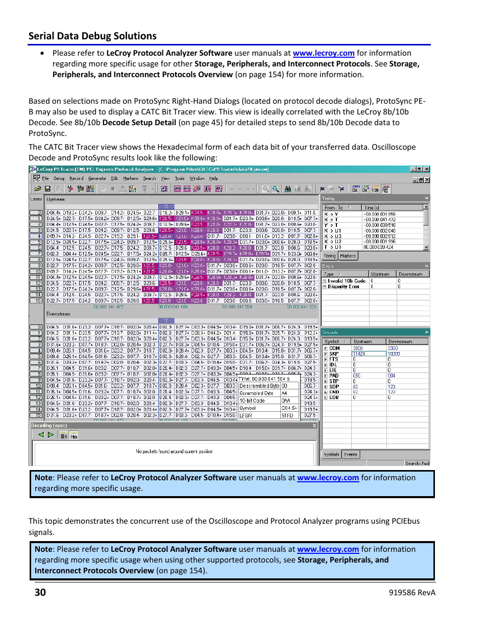 The catc bit tracer view - pci express (pcie) only, Serial data debug solutions 30 | Teledyne LeCroy Serial Data Debug Solutions User Manual | Page 30 / 204