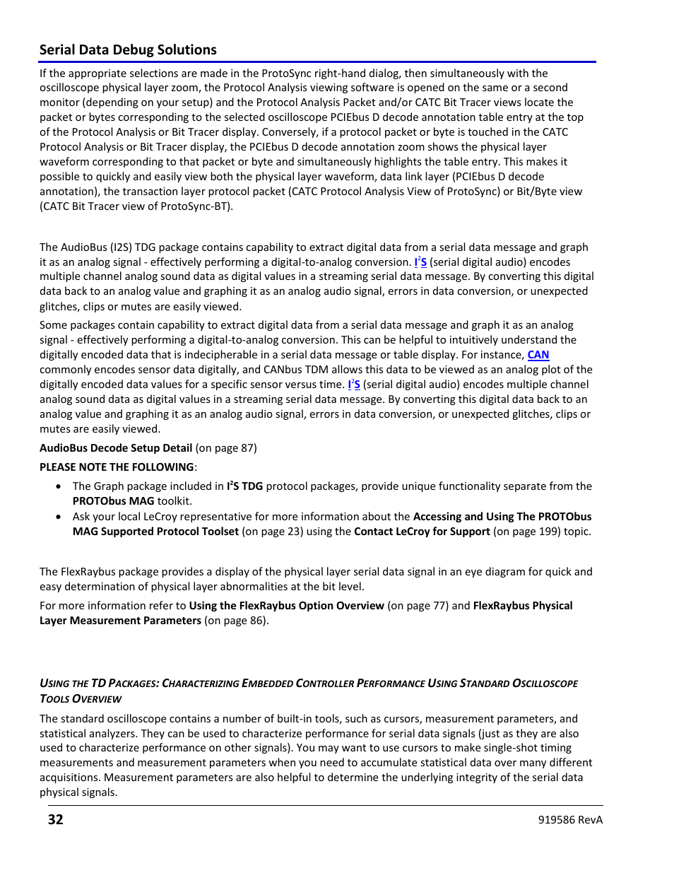 Physical layer eye diagram, Debug examples, Serial data debug solutions 32 | Teledyne LeCroy Serial Data Debug Solutions User Manual | Page 32 / 204