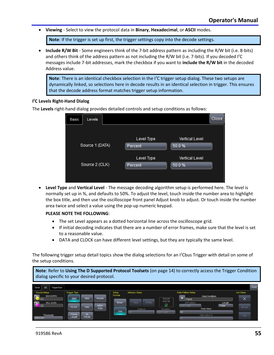 Creating an i, Cbus trigger condition, Operator's manual | Teledyne LeCroy Serial Data Debug Solutions User Manual | Page 55 / 204