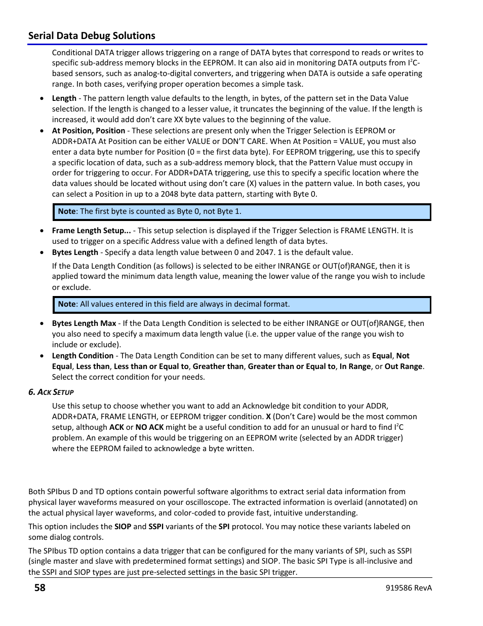 Using the spibus option, Using the spibus option overview, Stance | Serial data debug solutions 58 | Teledyne LeCroy Serial Data Debug Solutions User Manual | Page 58 / 204