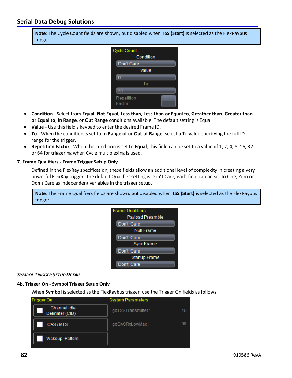 Frame qualifier, Trigger on, Serial data debug solutions 82 | Teledyne LeCroy Serial Data Debug Solutions User Manual | Page 82 / 204