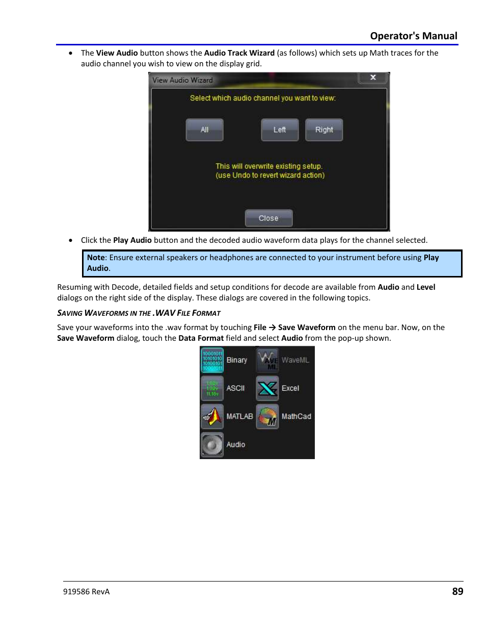 Operator's manual | Teledyne LeCroy Serial Data Debug Solutions User Manual | Page 89 / 204