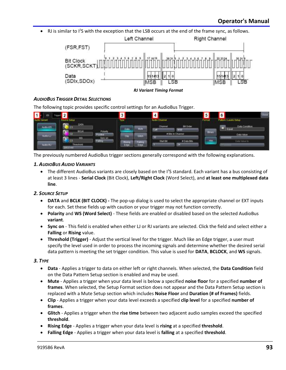Rs like, Mute, Clip | Glitch, Operator's manual | Teledyne LeCroy Serial Data Debug Solutions User Manual | Page 93 / 204