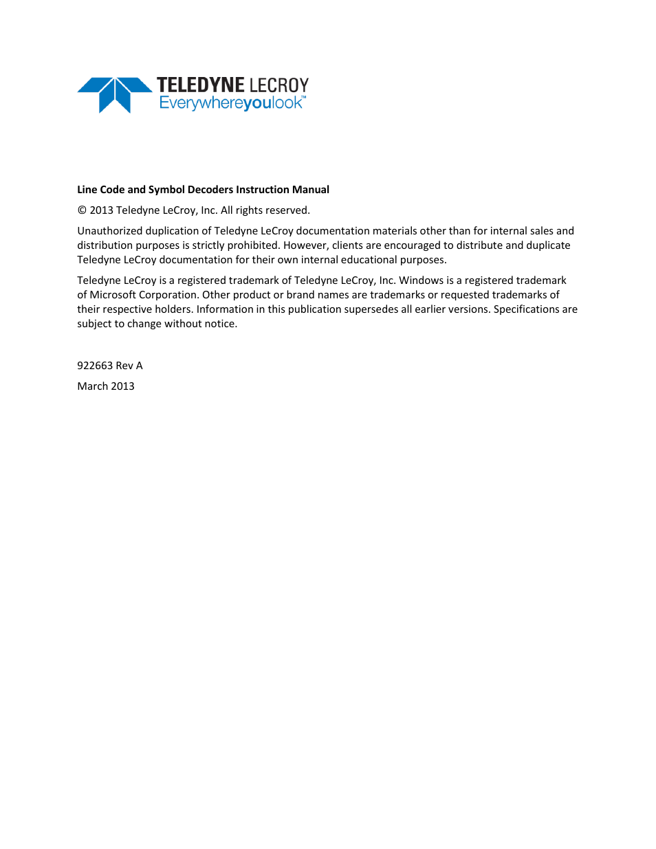 Teledyne LeCroy Line Code and Symbolic Decoders User Manual | Page 2 / 20