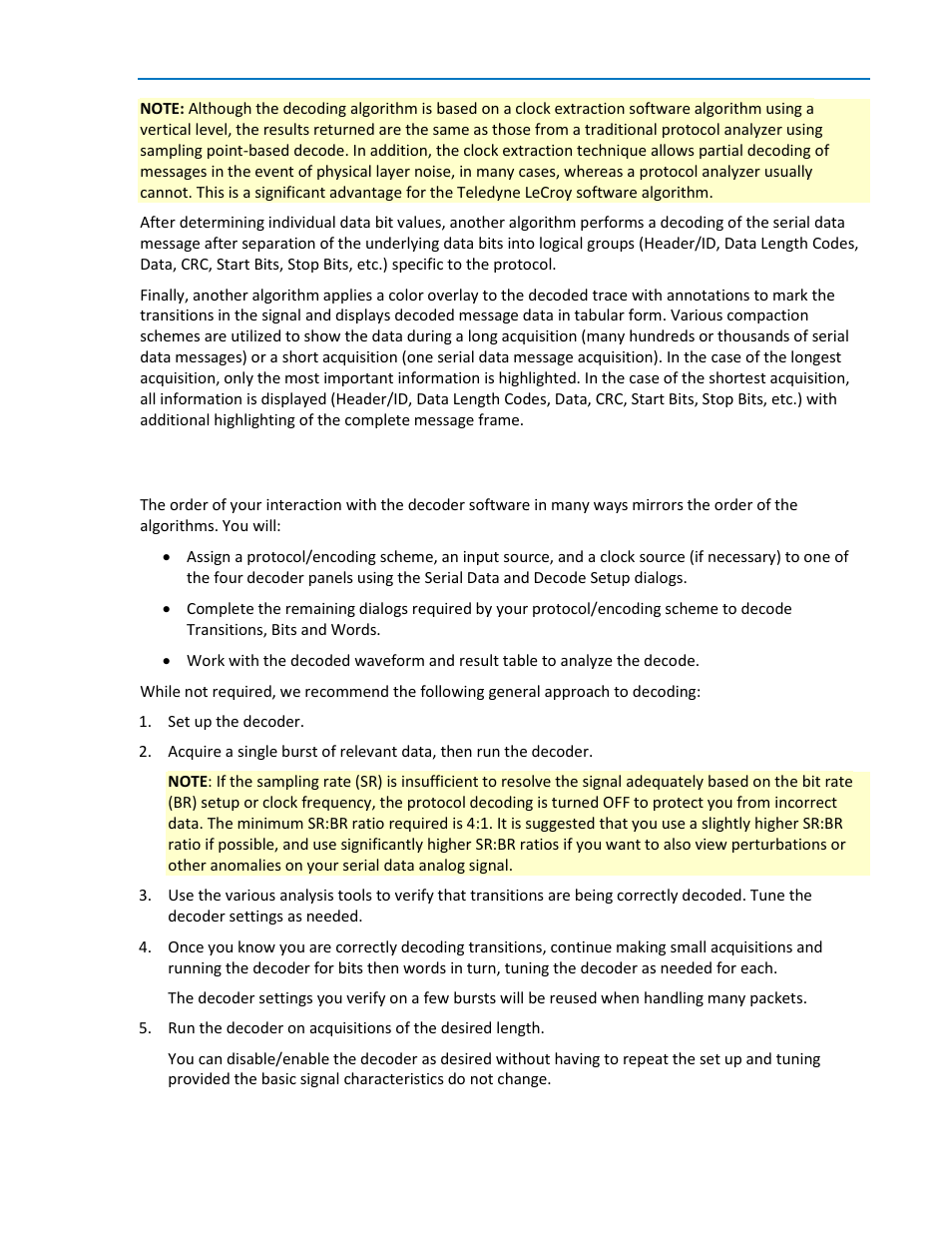General approach | Teledyne LeCroy Line Code and Symbolic Decoders User Manual | Page 5 / 20