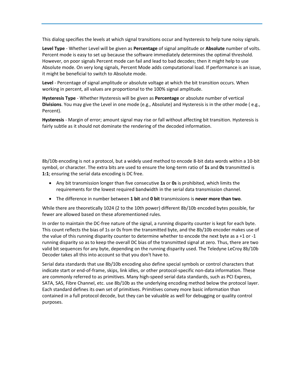 8b/10b and 64b/66b, 8b/10b overview | Teledyne LeCroy Line Code and Symbolic Decoders User Manual | Page 9 / 20