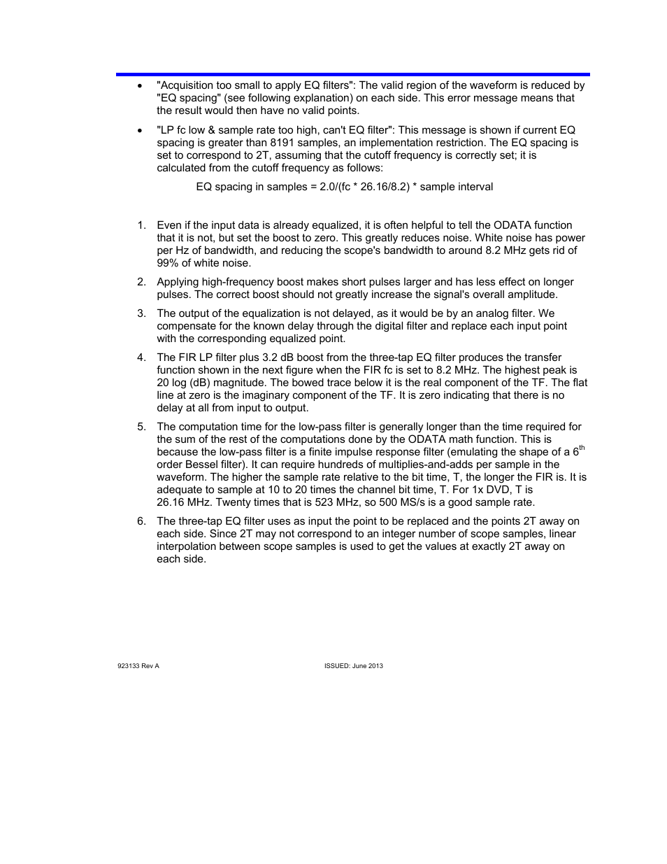 Operational notes, Aorm software package | Teledyne LeCroy AORM - Advanced Optical Recording Measurements User Manual | Page 115 / 125