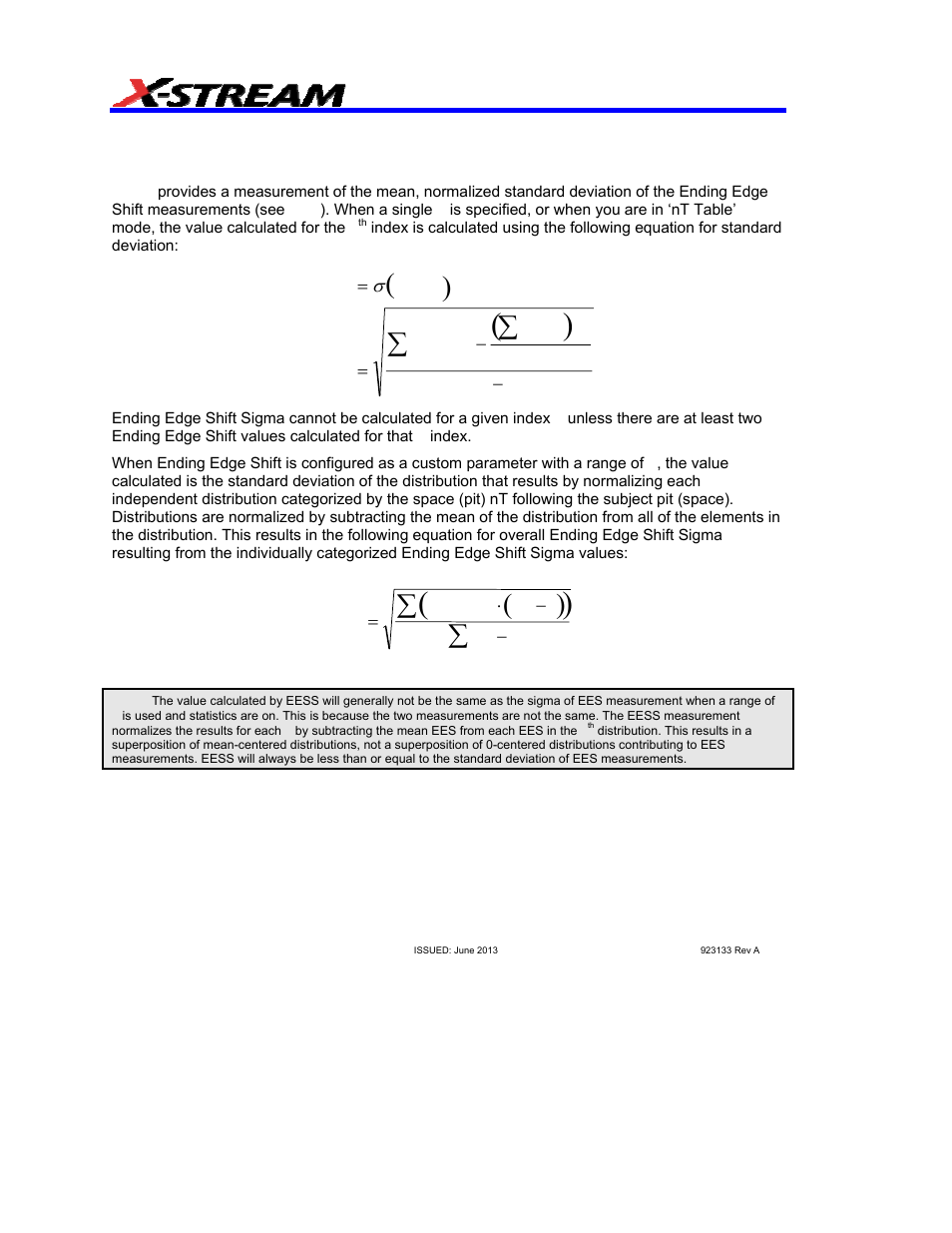 Eess, Ending edge shift sigma, Description | Teledyne LeCroy AORM - Advanced Optical Recording Measurements User Manual | Page 44 / 125