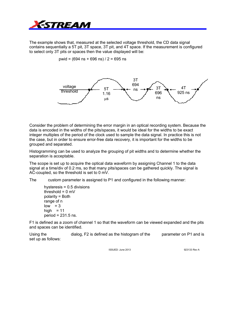 Example, Example 2: histogramming | Teledyne LeCroy AORM - Advanced Optical Recording Measurements User Manual | Page 82 / 125