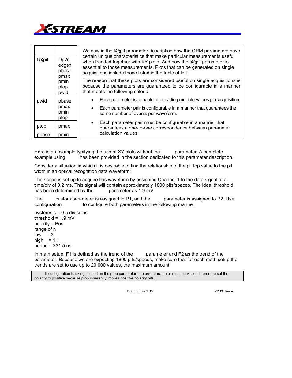 Using parameters with trends and xy plots, Example and step-by-step instructions | Teledyne LeCroy AORM - Advanced Optical Recording Measurements User Manual | Page 98 / 125