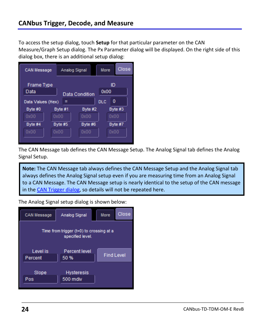 Canbus trigger, decode, and measure | Teledyne LeCroy CANbus TD and CANbus TDM - Operators Manual User Manual | Page 24 / 69