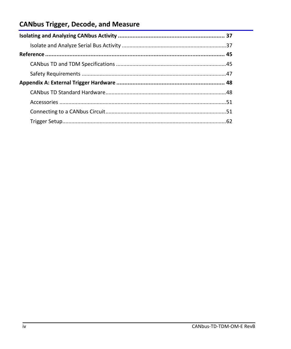 Canbus trigger, decode, and measure | Teledyne LeCroy CANbus TD and CANbus TDM - Operators Manual User Manual | Page 4 / 69