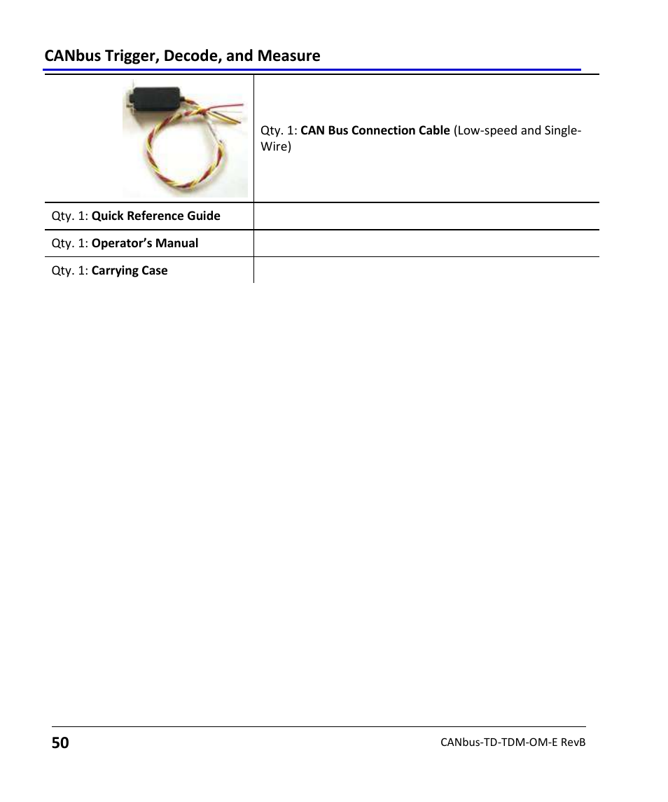 Canbus trigger, decode, and measure | Teledyne LeCroy CANbus TD and CANbus TDM - Operators Manual User Manual | Page 50 / 69