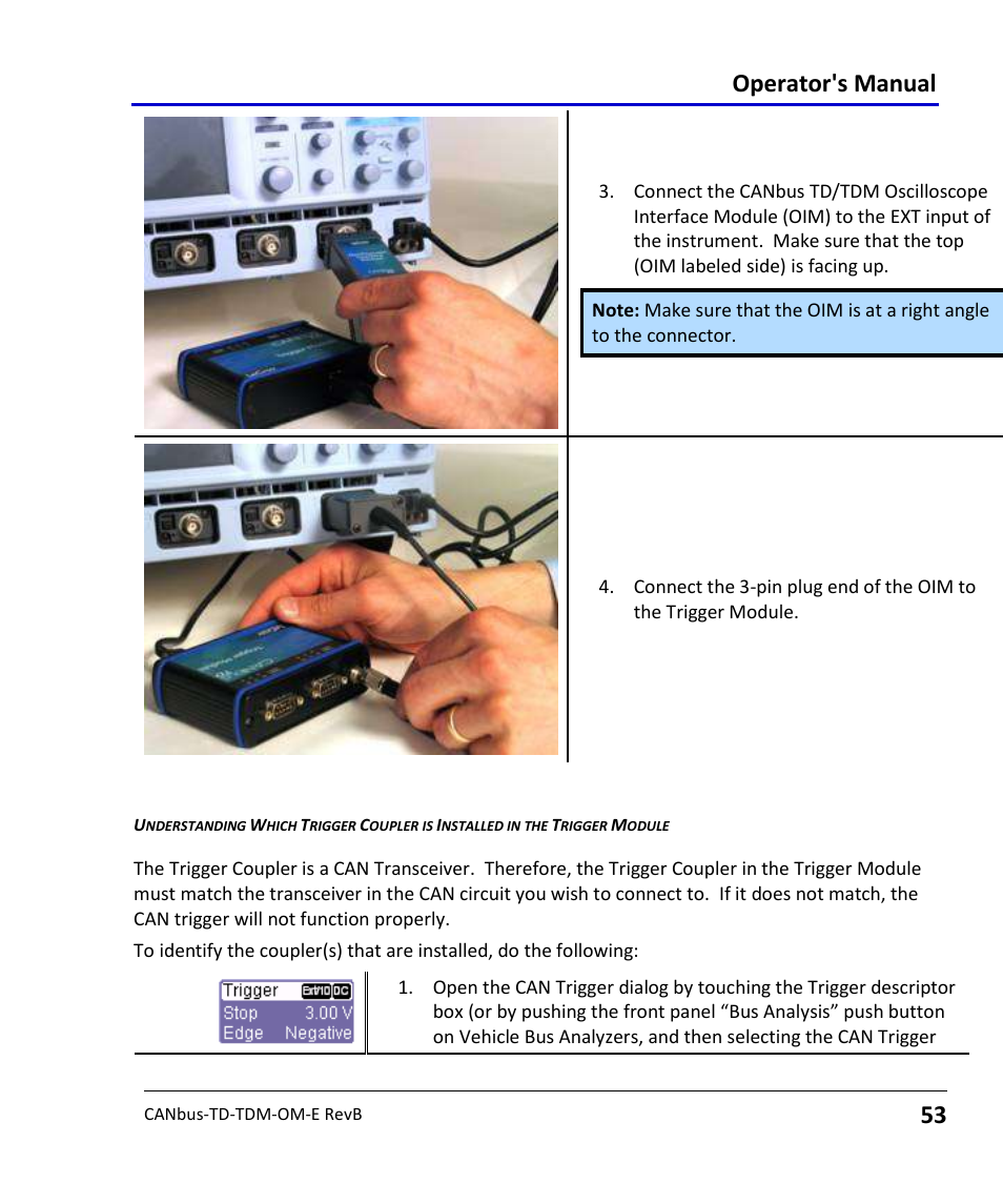 Operator's manual | Teledyne LeCroy CANbus TD and CANbus TDM - Operators Manual User Manual | Page 53 / 69