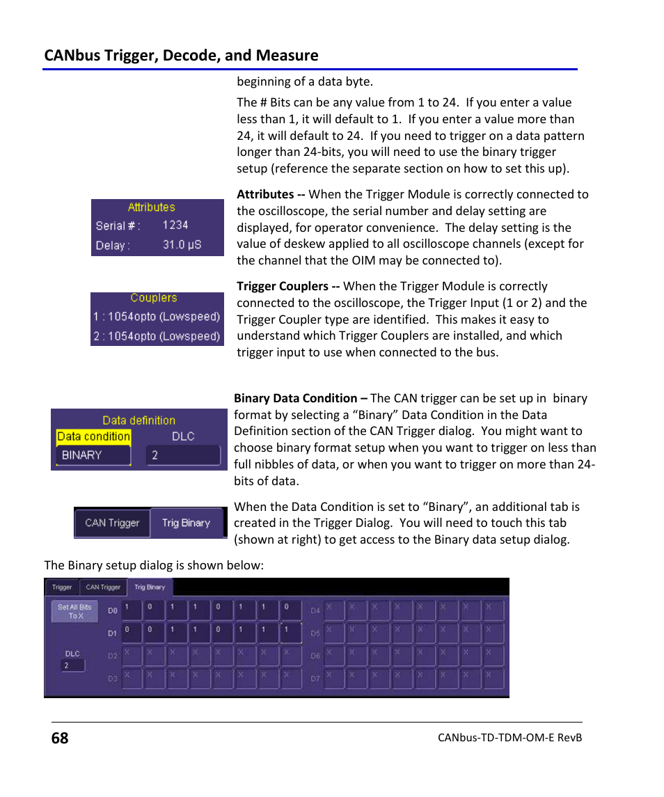Canbus trigger, decode, and measure | Teledyne LeCroy CANbus TD and CANbus TDM - Operators Manual User Manual | Page 68 / 69