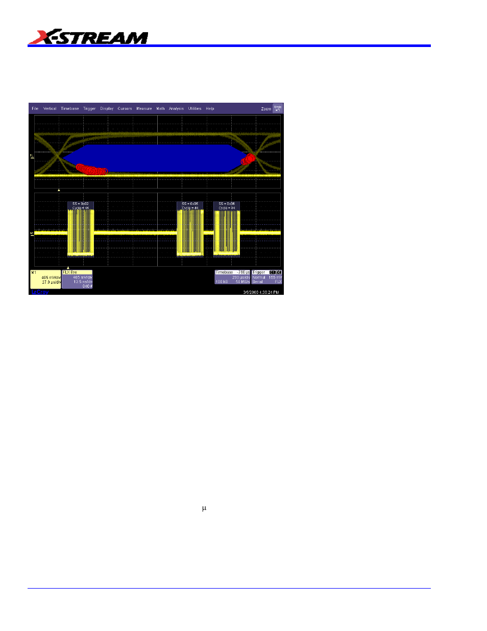 Mask test display, Physical layer measurement parameters | Teledyne LeCroy FlexRay Trigger, Decode and Physical Layer Test User Manual | Page 20 / 32