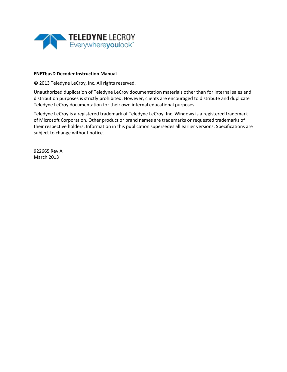 Teledyne LeCroy ENETbusD Decoder User Manual | Page 2 / 16