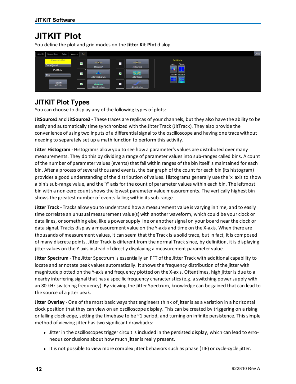 Jitkit plot, Jitkit plot types, Plot | Teledyne LeCroy JitKit User Manual | Page 14 / 16