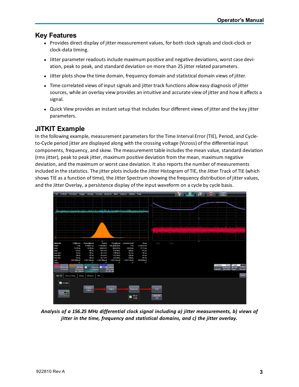 Key features, Jitkit example | Teledyne LeCroy JitKit User Manual | Page 5 / 16