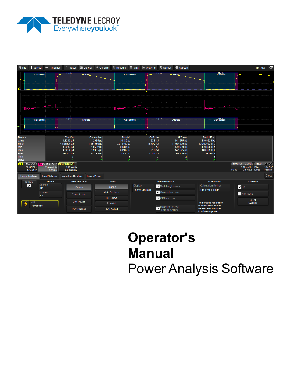 Teledyne LeCroy Power Analyzer Package User Manual | 34 pages