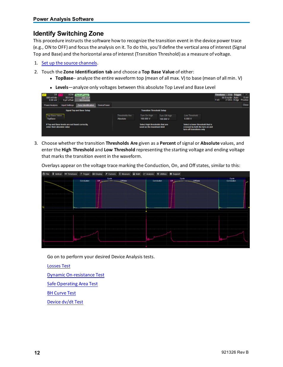 Identify switching zone, Identify the switching zone | Teledyne LeCroy Power Analyzer Package User Manual | Page 14 / 34
