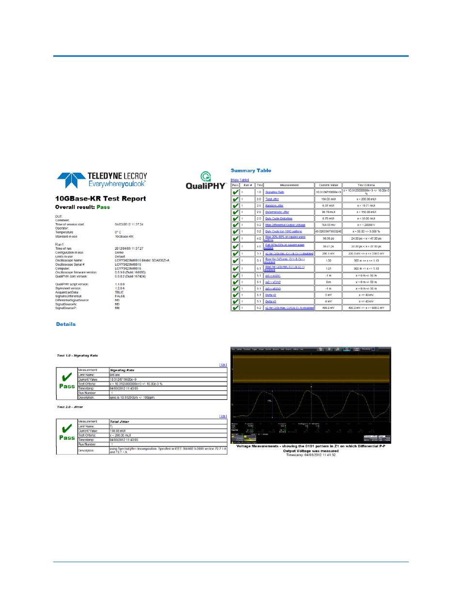 Run reports | Teledyne LeCroy QPHY-10GBase-KR User Manual | Page 13 / 28