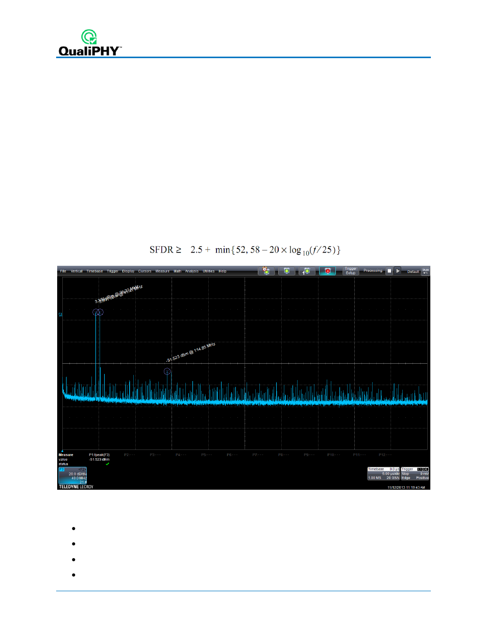 Test 2 - transmitter linearity, What is measured, Test methodology | Default pass condition, Figure 7 – transmitter linearity test results | Teledyne LeCroy QPHY-10GBase-T User Manual | Page 20 / 36