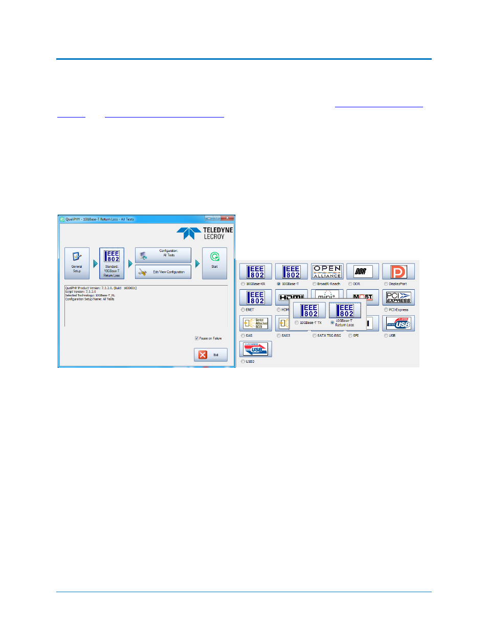 Accessing the software, Using qualiphy | Teledyne LeCroy QPHY-10GBase-T User Manual | Page 9 / 36