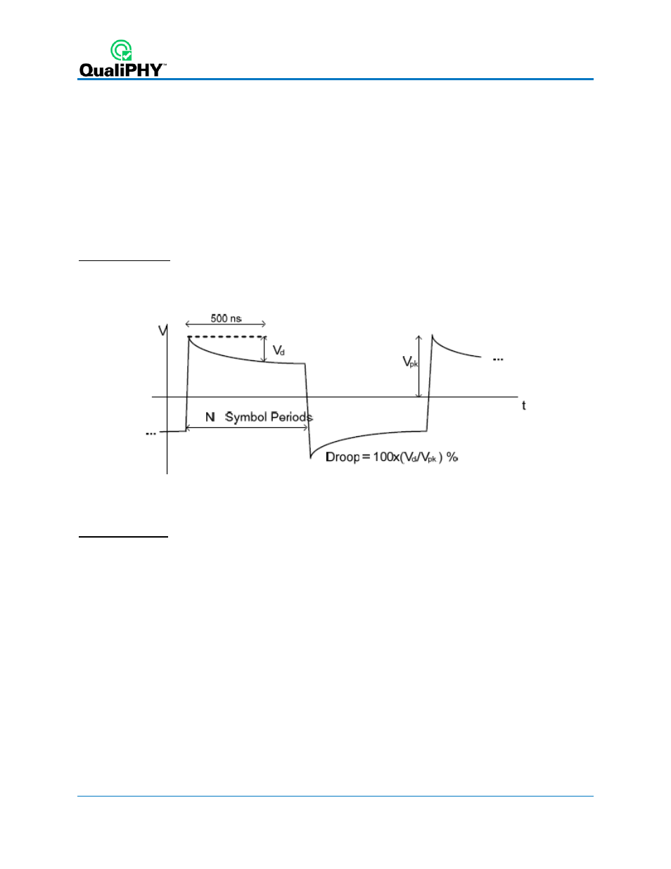 Qphy-broadr-reach test descriptions, Test 1 - transmitter output droop, Figure 11 – definition of droop measurement | Teledyne LeCroy QPHY-BroadR-Reach User Manual | Page 20 / 33
