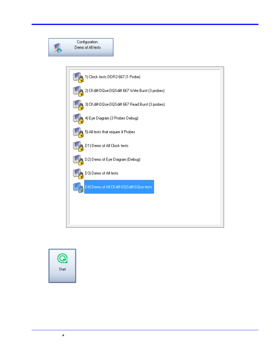 Figure 9. qualiphy configuration selection menu, Qphy-ddr2 software option | Teledyne LeCroy QPHY-DDR2 User Manual | Page 15 / 47
