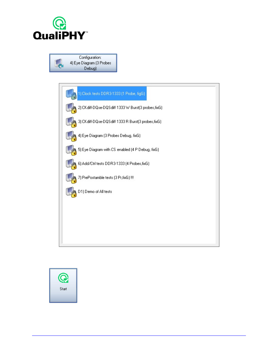 Figure 7. qualiphy configuration selection menu | Teledyne LeCroy QPHY-DDR3 User Manual | Page 22 / 44