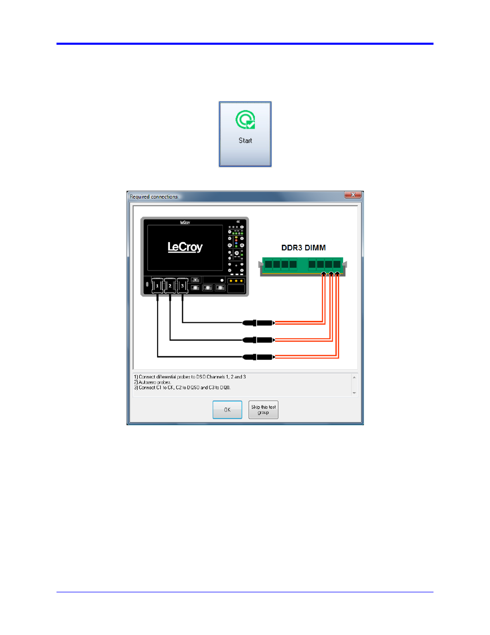 Qphy-ddr3 operation, Figure 10. start button, Qphy-ddr3 software option | Teledyne LeCroy QPHY-DDR3 User Manual | Page 25 / 44