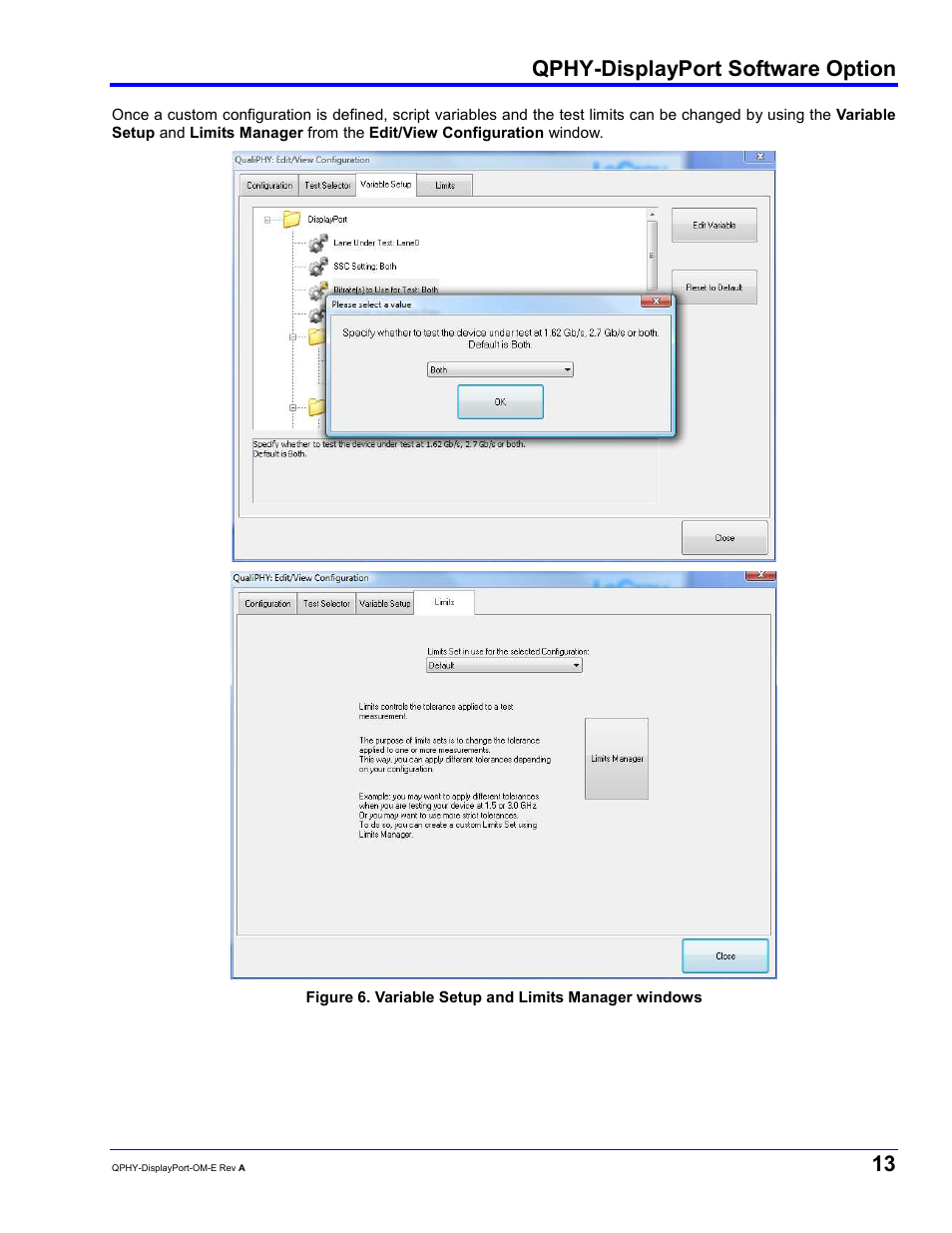 Qphy-displayport software option | Teledyne LeCroy QPHY-DisplayPort User Manual | Page 13 / 19