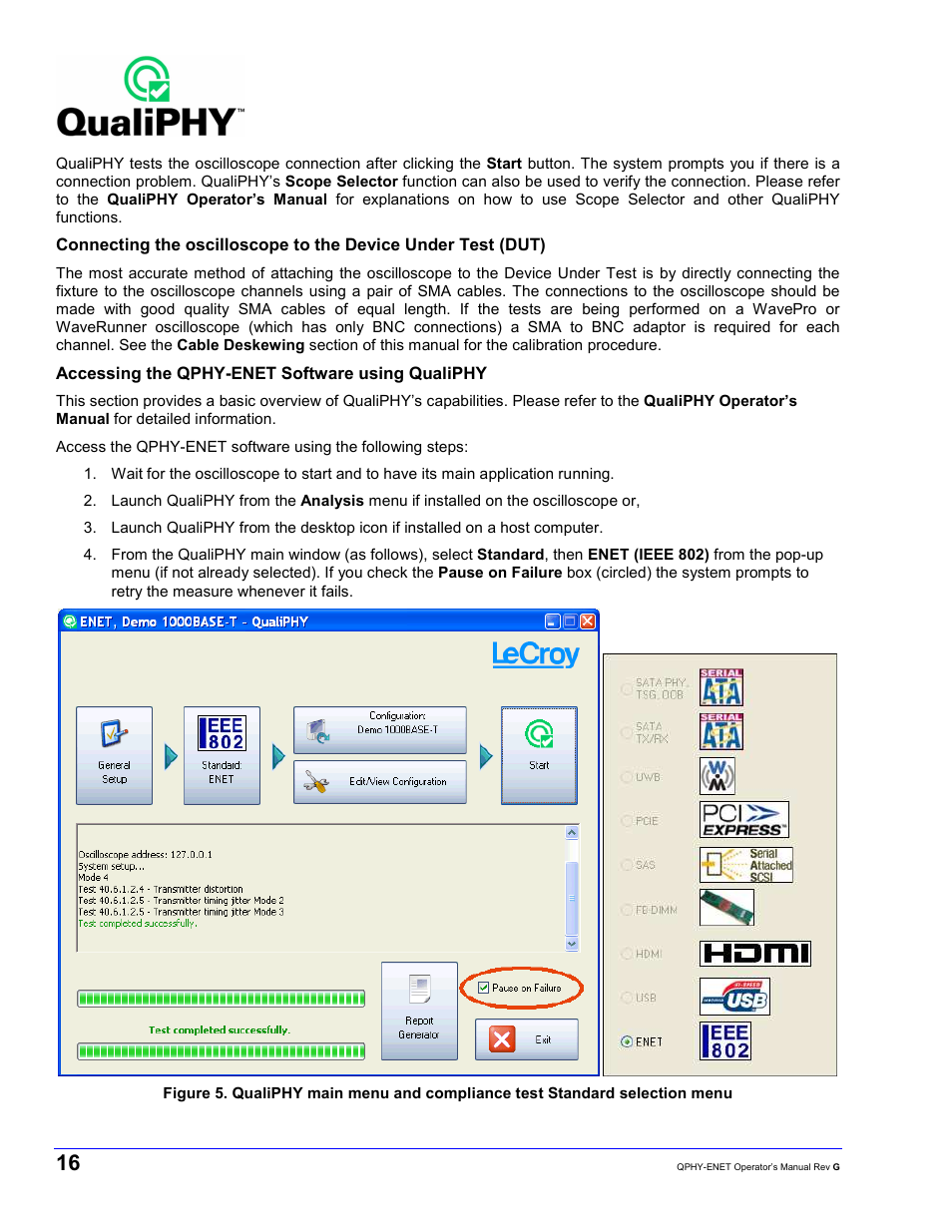 Teledyne LeCroy QPHY-ENET User Manual | Page 16 / 78