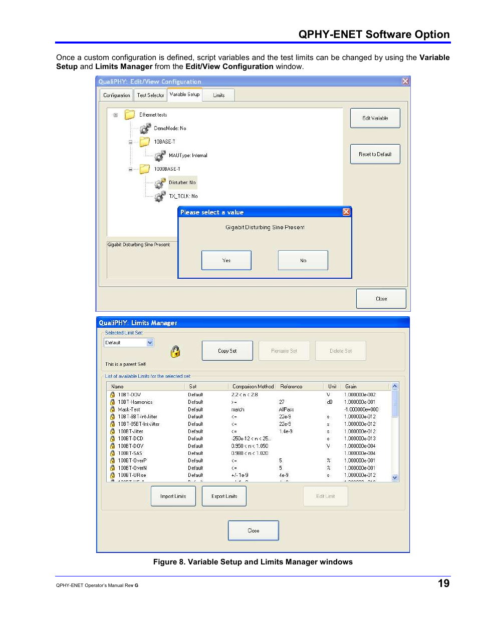 Qphy-enet software option | Teledyne LeCroy QPHY-ENET User Manual | Page 19 / 78