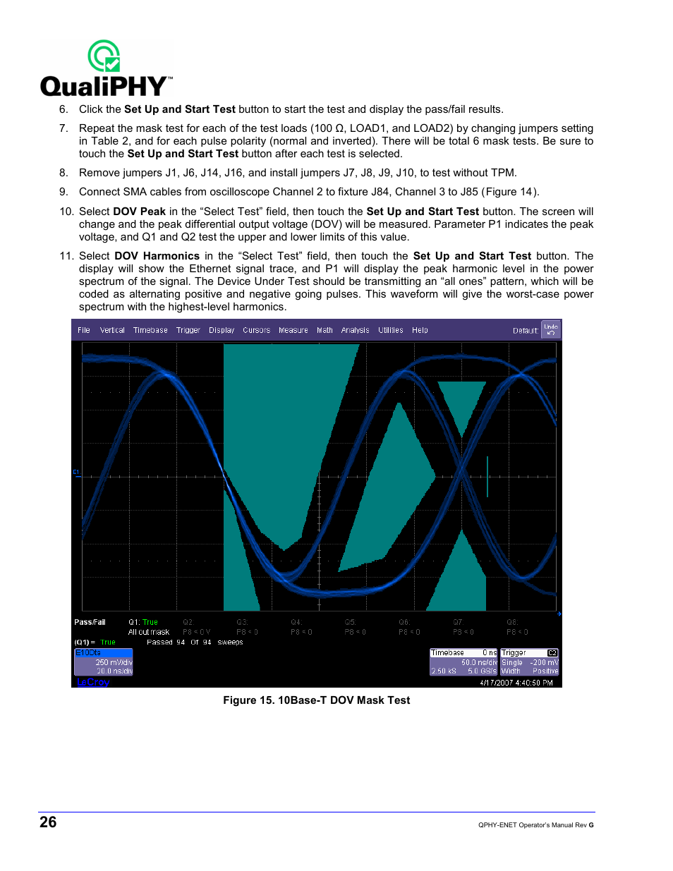 Teledyne LeCroy QPHY-ENET User Manual | Page 26 / 78