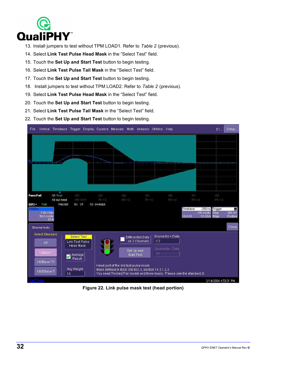 Teledyne LeCroy QPHY-ENET User Manual | Page 32 / 78