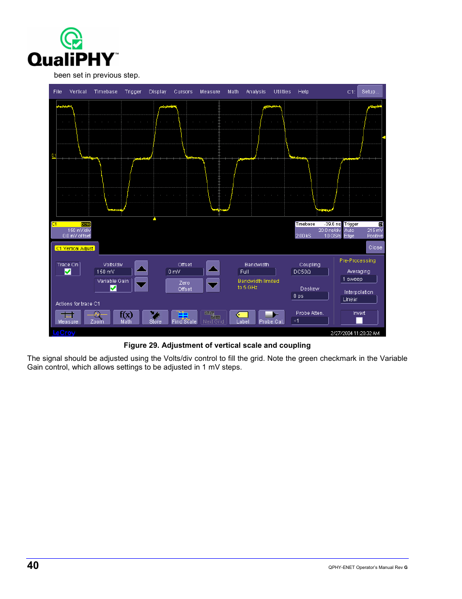 Teledyne LeCroy QPHY-ENET User Manual | Page 40 / 78