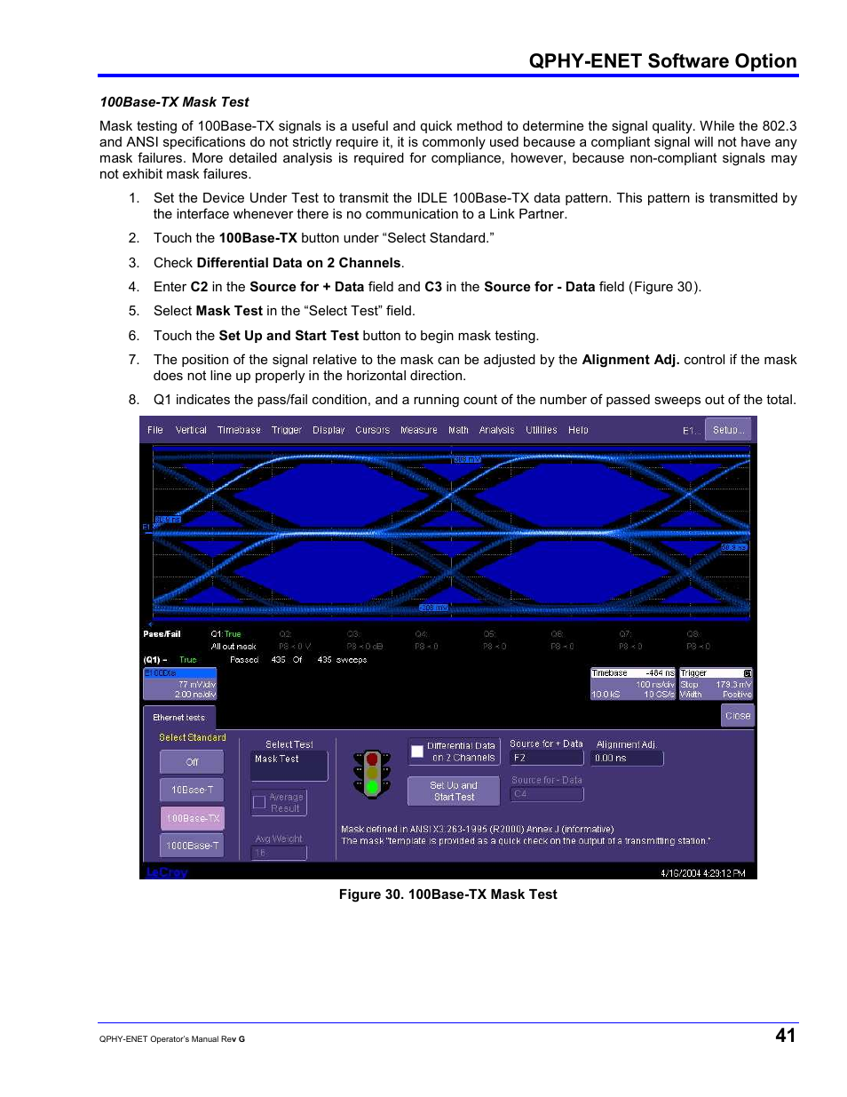 Qphy-enet software option | Teledyne LeCroy QPHY-ENET User Manual | Page 41 / 78