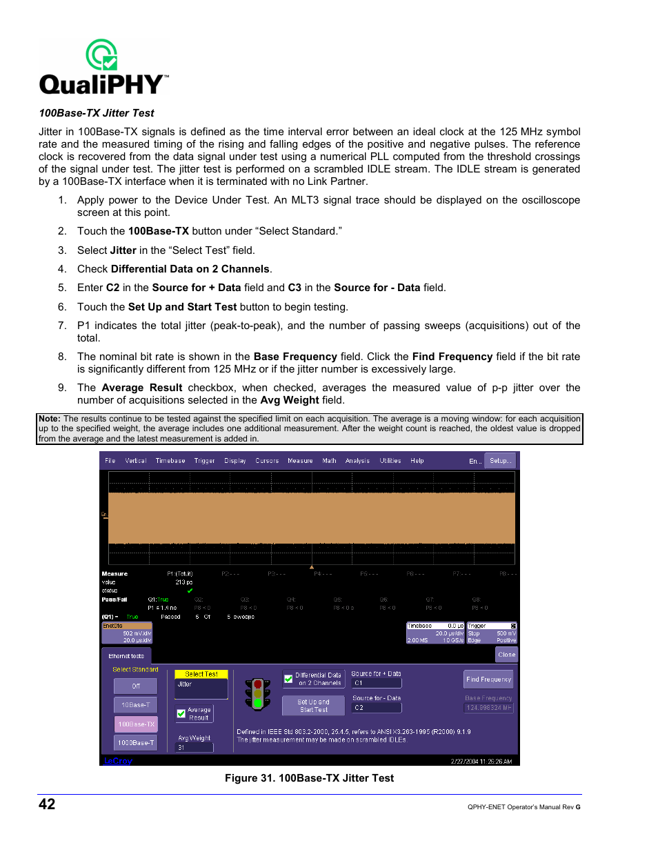 Teledyne LeCroy QPHY-ENET User Manual | Page 42 / 78