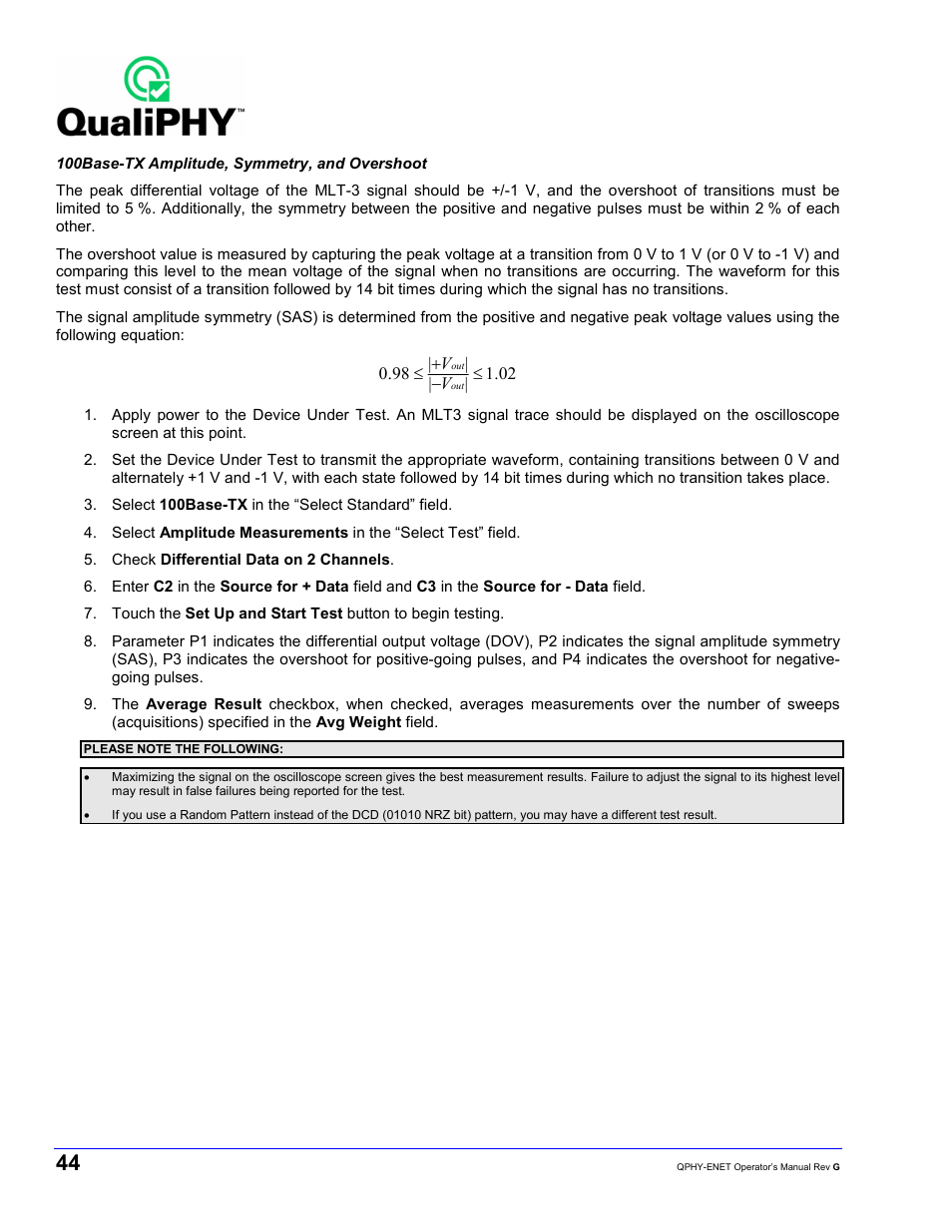 Teledyne LeCroy QPHY-ENET User Manual | Page 44 / 78