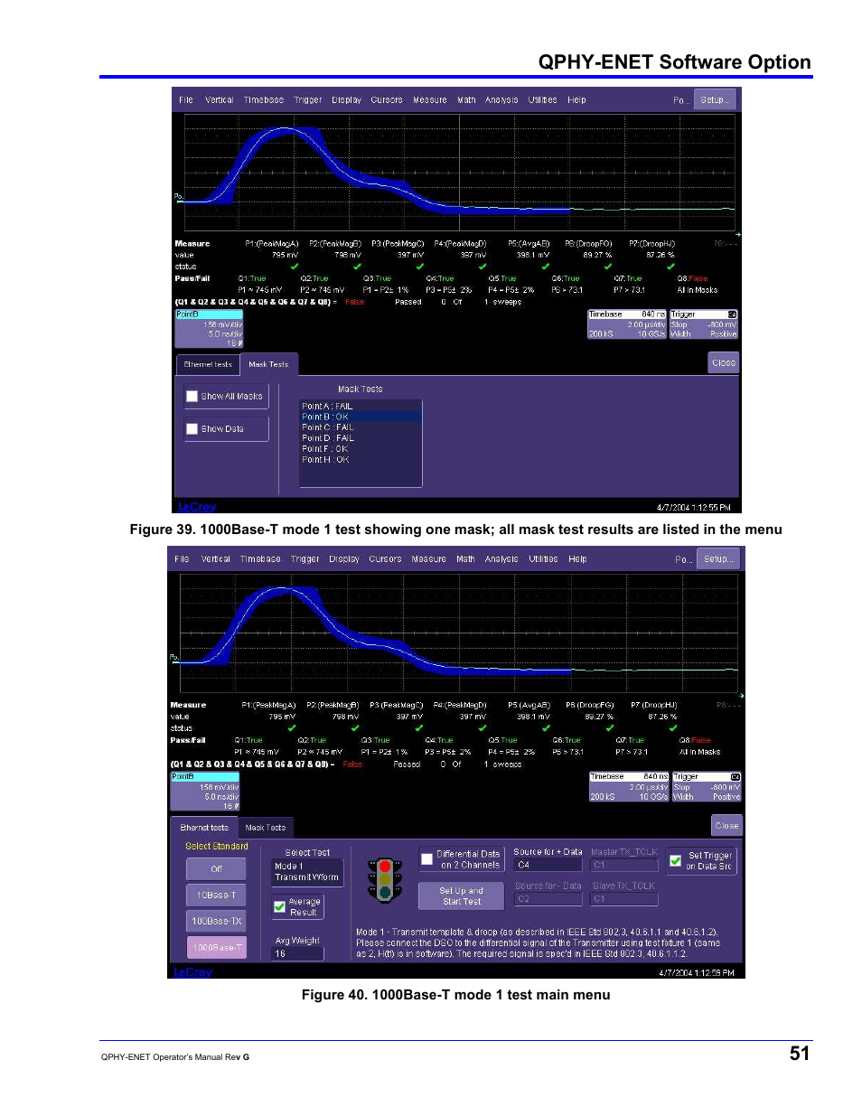 Qphy-enet software option | Teledyne LeCroy QPHY-ENET User Manual | Page 51 / 78