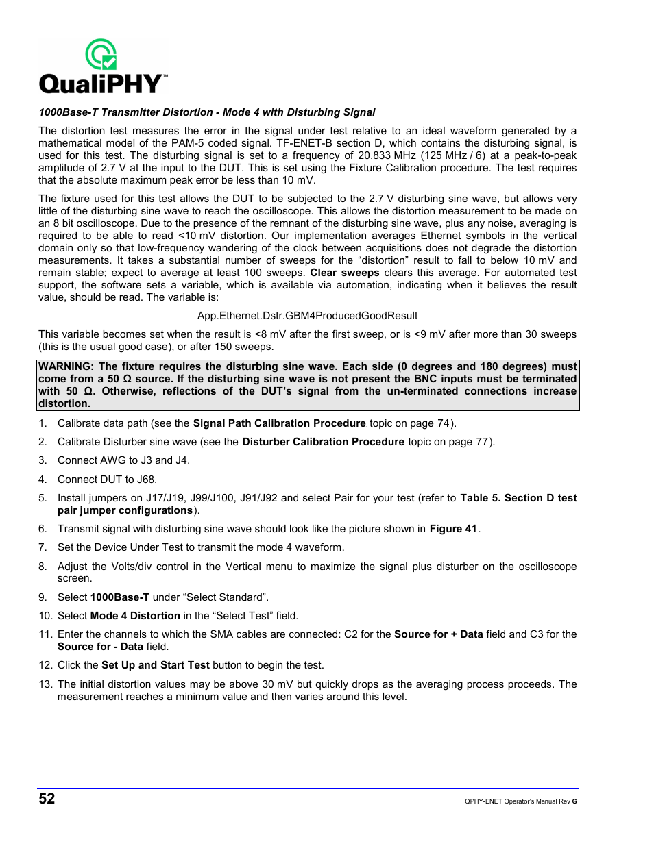 Teledyne LeCroy QPHY-ENET User Manual | Page 52 / 78