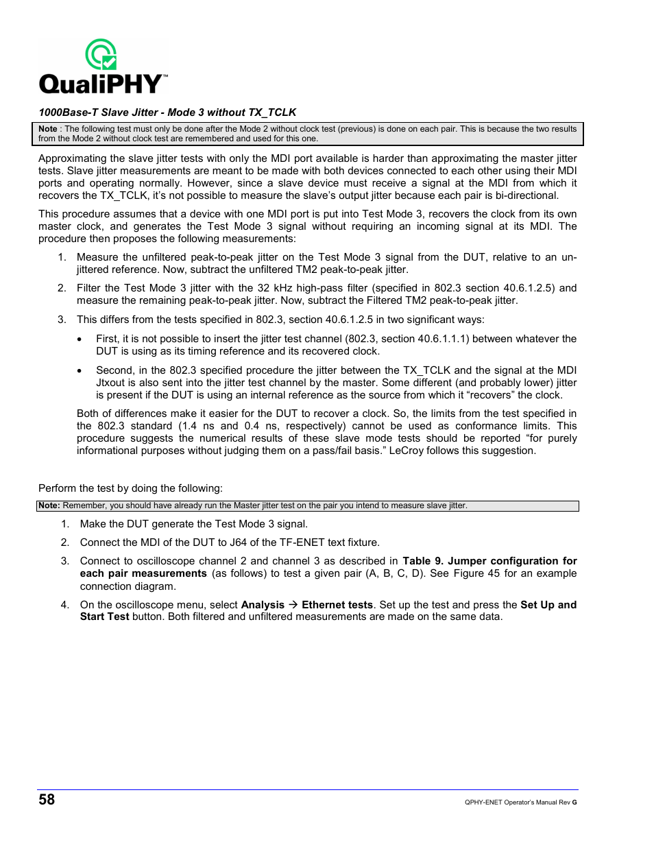 Teledyne LeCroy QPHY-ENET User Manual | Page 58 / 78