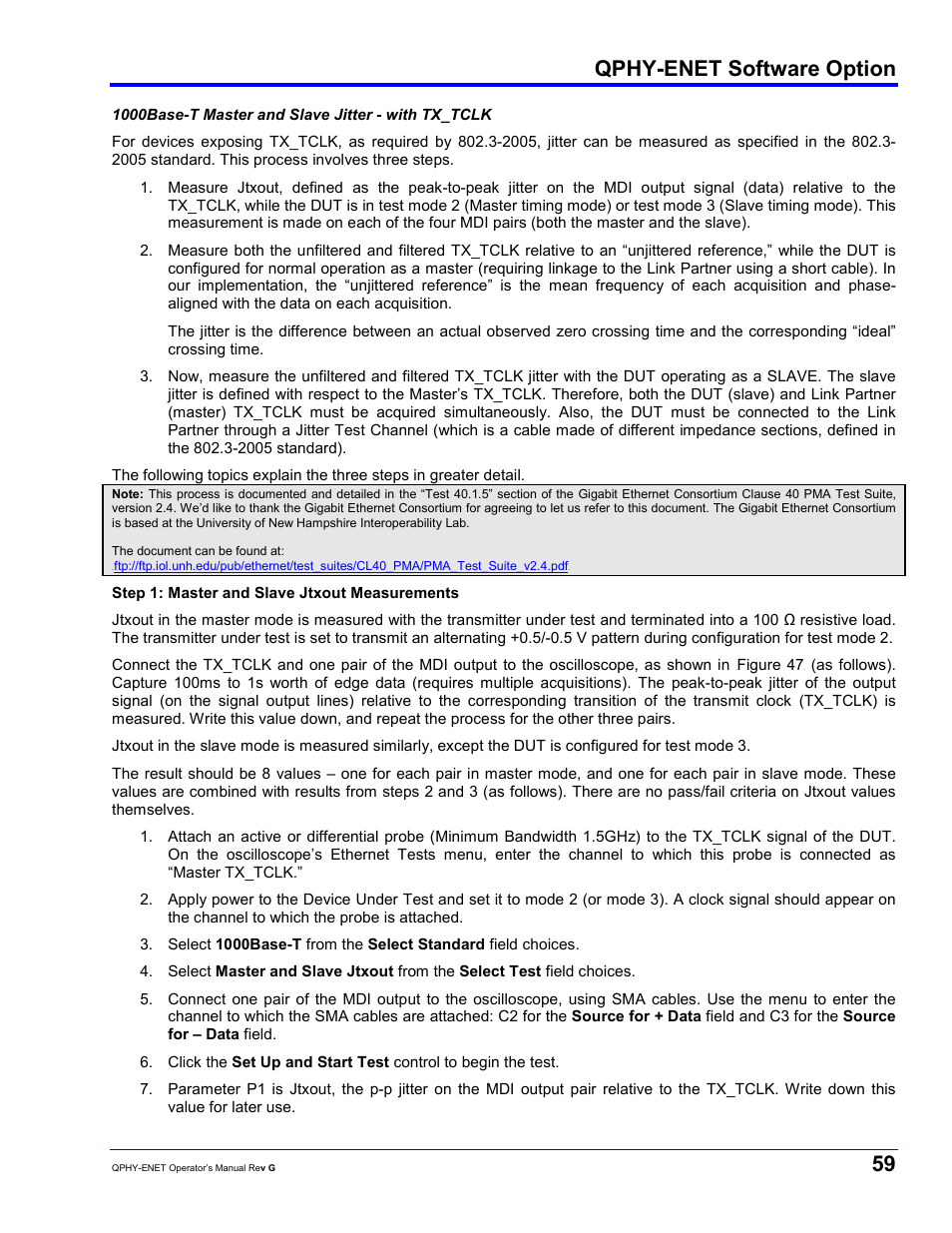 Qphy-enet software option | Teledyne LeCroy QPHY-ENET User Manual | Page 59 / 78