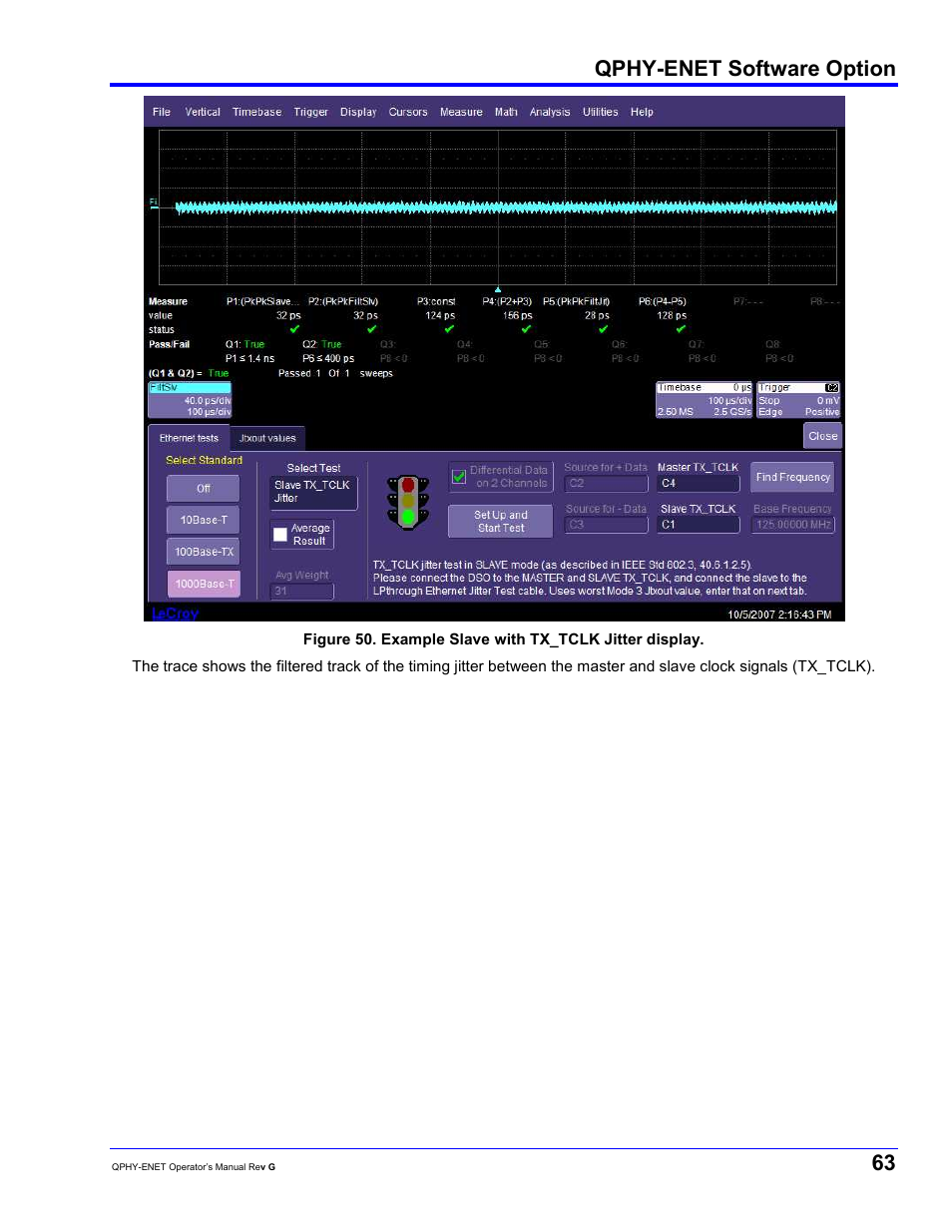 Qphy-enet software option | Teledyne LeCroy QPHY-ENET User Manual | Page 63 / 78