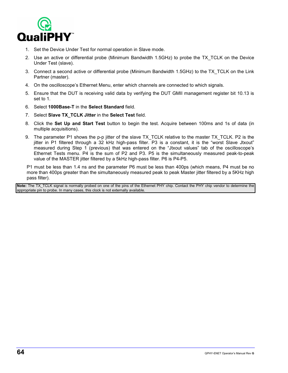 Teledyne LeCroy QPHY-ENET User Manual | Page 64 / 78